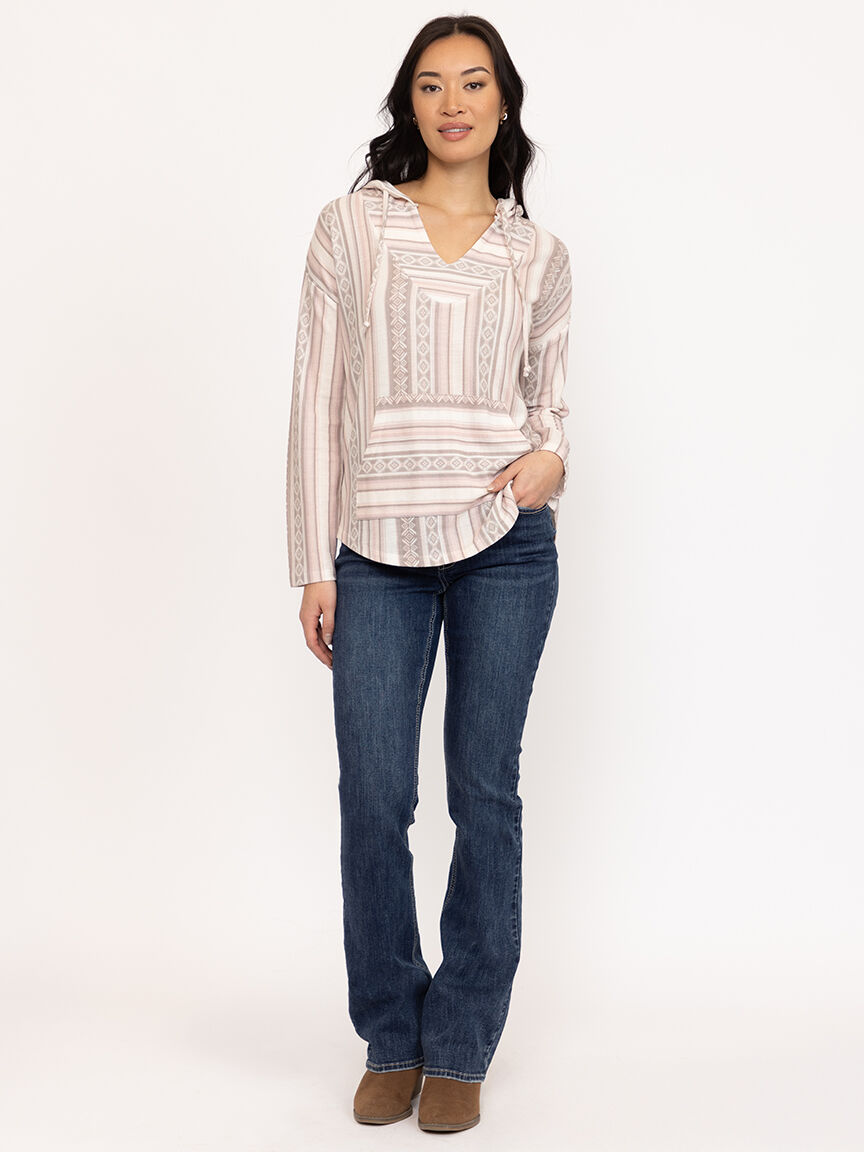 Women's Boho Stripe Hoodie