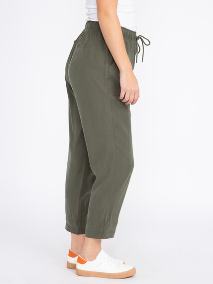Women's Soft Pull-on Utility Cropped Weekender Pants Women's Soft Pull-on Utility Cropped Weekender Pants Image 3
