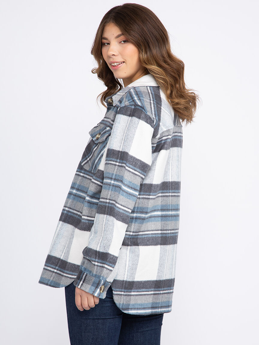Women's Plaid Shacket Warehouse One