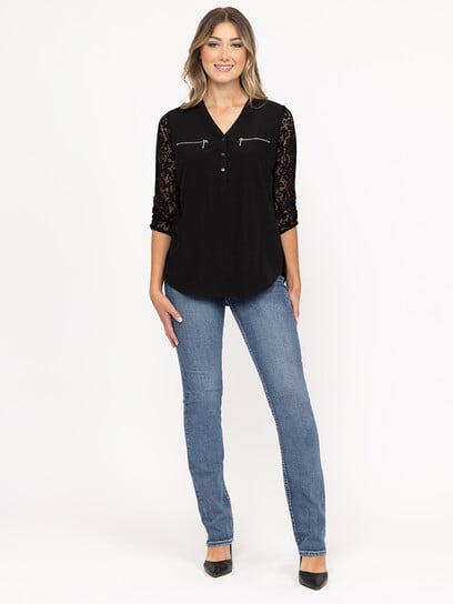 Women's Lace Sleeve Blouse Women's Lace Sleeve Blouse