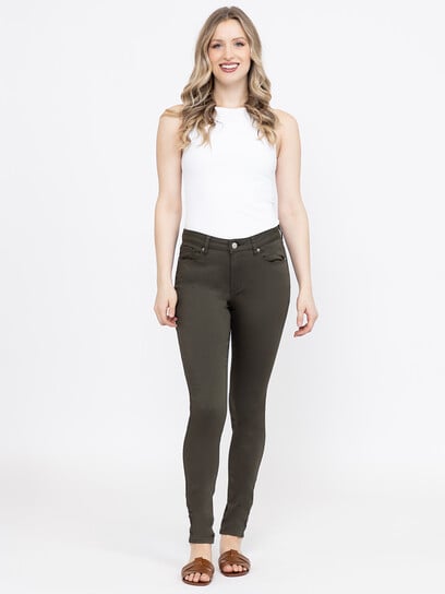 Women's Dark Olive Color Skinny Pants Women's Dark Olive Color Skinny Pants