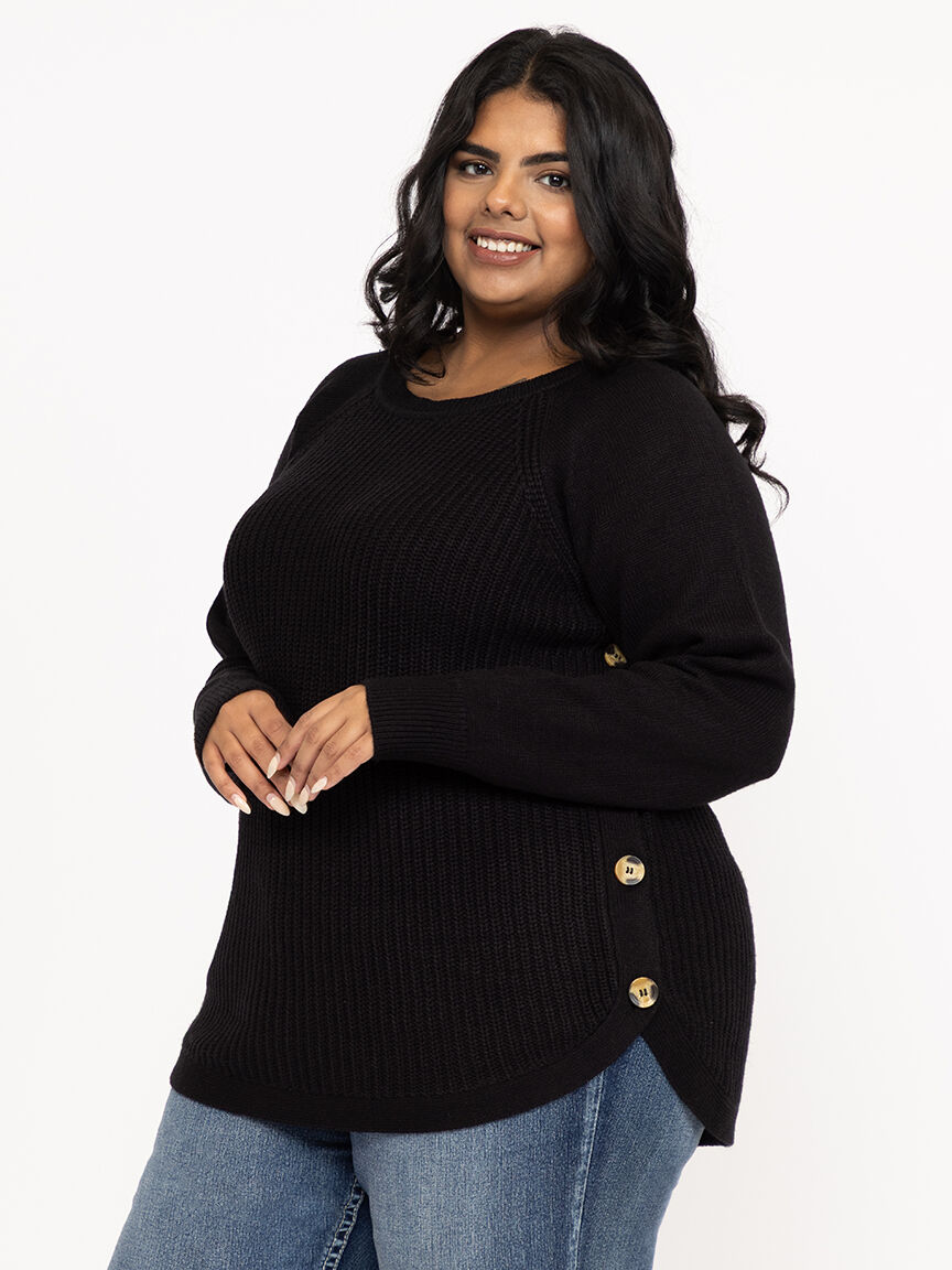 Women's Side Button Sweater