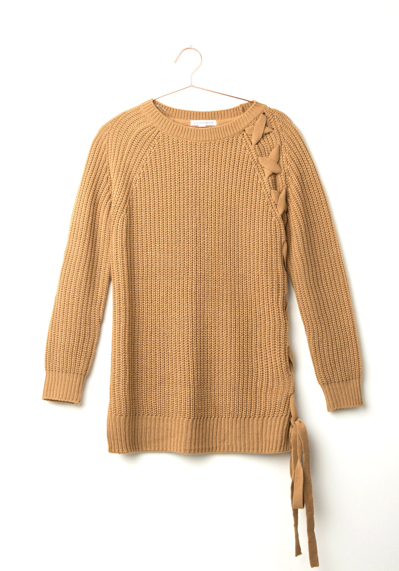Lace up sweater top