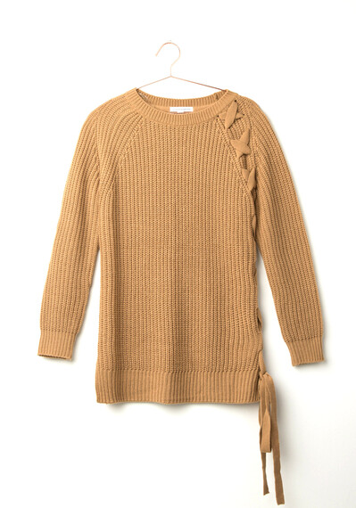 Women's Side Lace Up Sweater Image 4