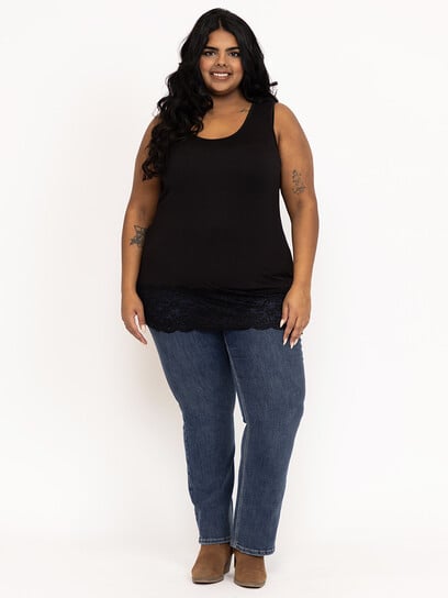 Women's Lace Trim Tunic Tank Women's Lace Trim Tunic Tank