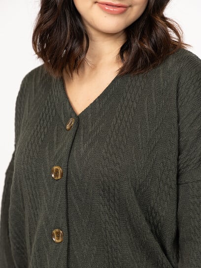 Women's Cable Button Front Top Women's Cable Button Front Top