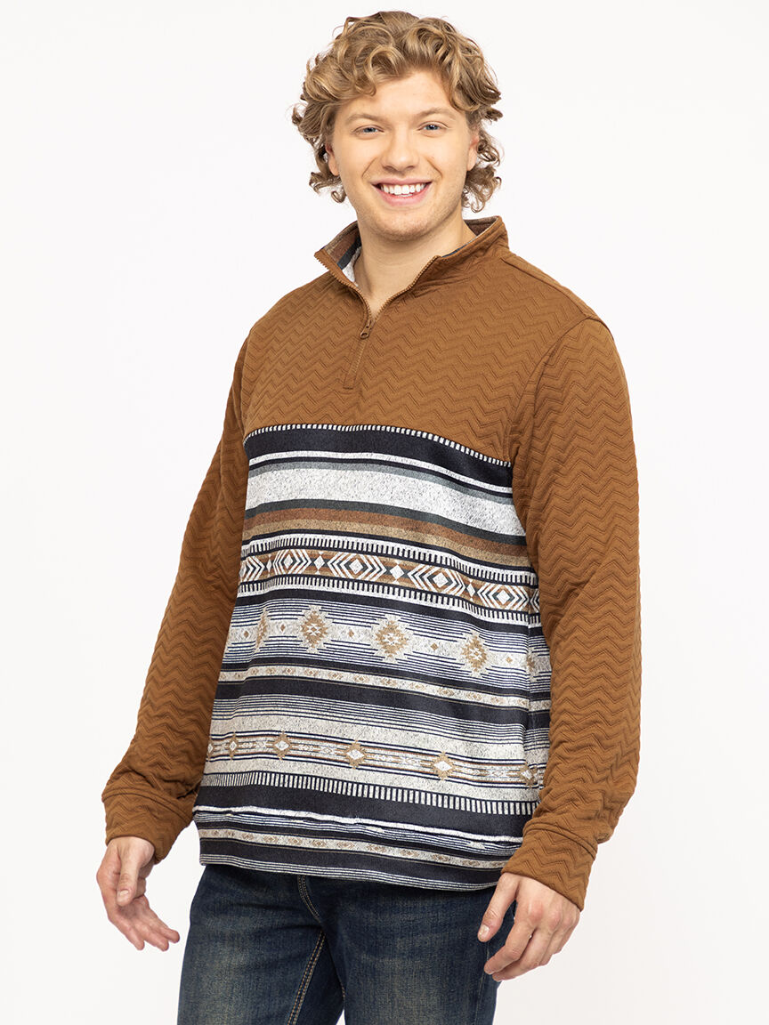 Men's Geo Quarter-Zip Hoodie