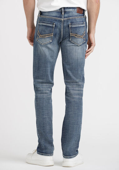 Men's Vintage Wash Slim Straight Jeans