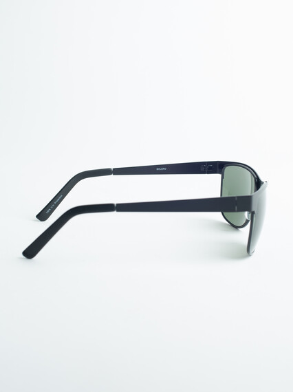 Men's Black Sport Sunglasses Image 5