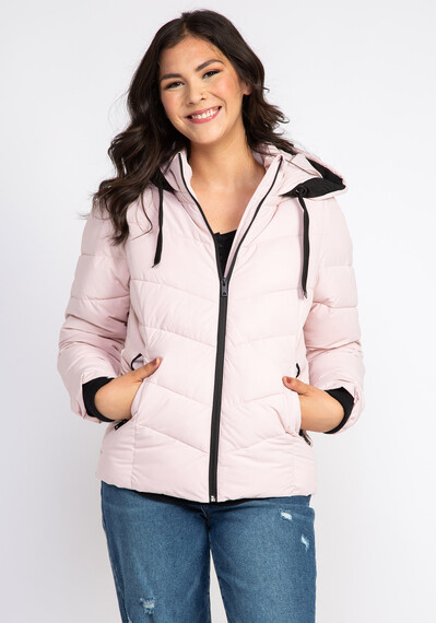 Women's Quilted Hooded Puffer Image 4