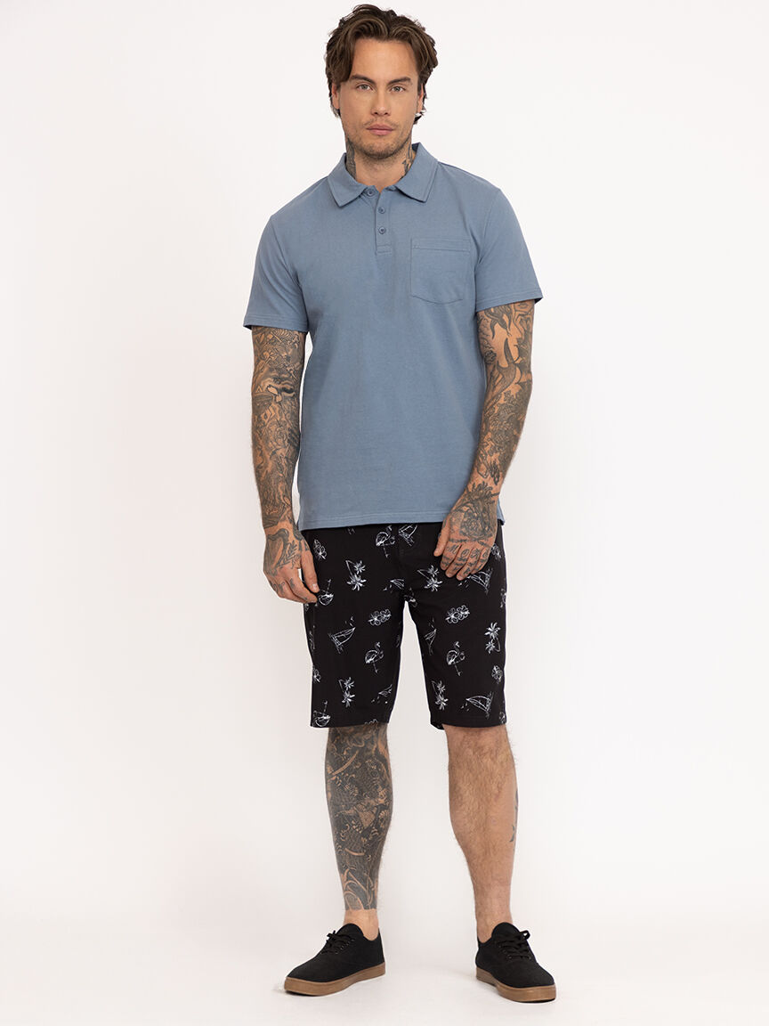 Men's Printed Tropical Board Shorts