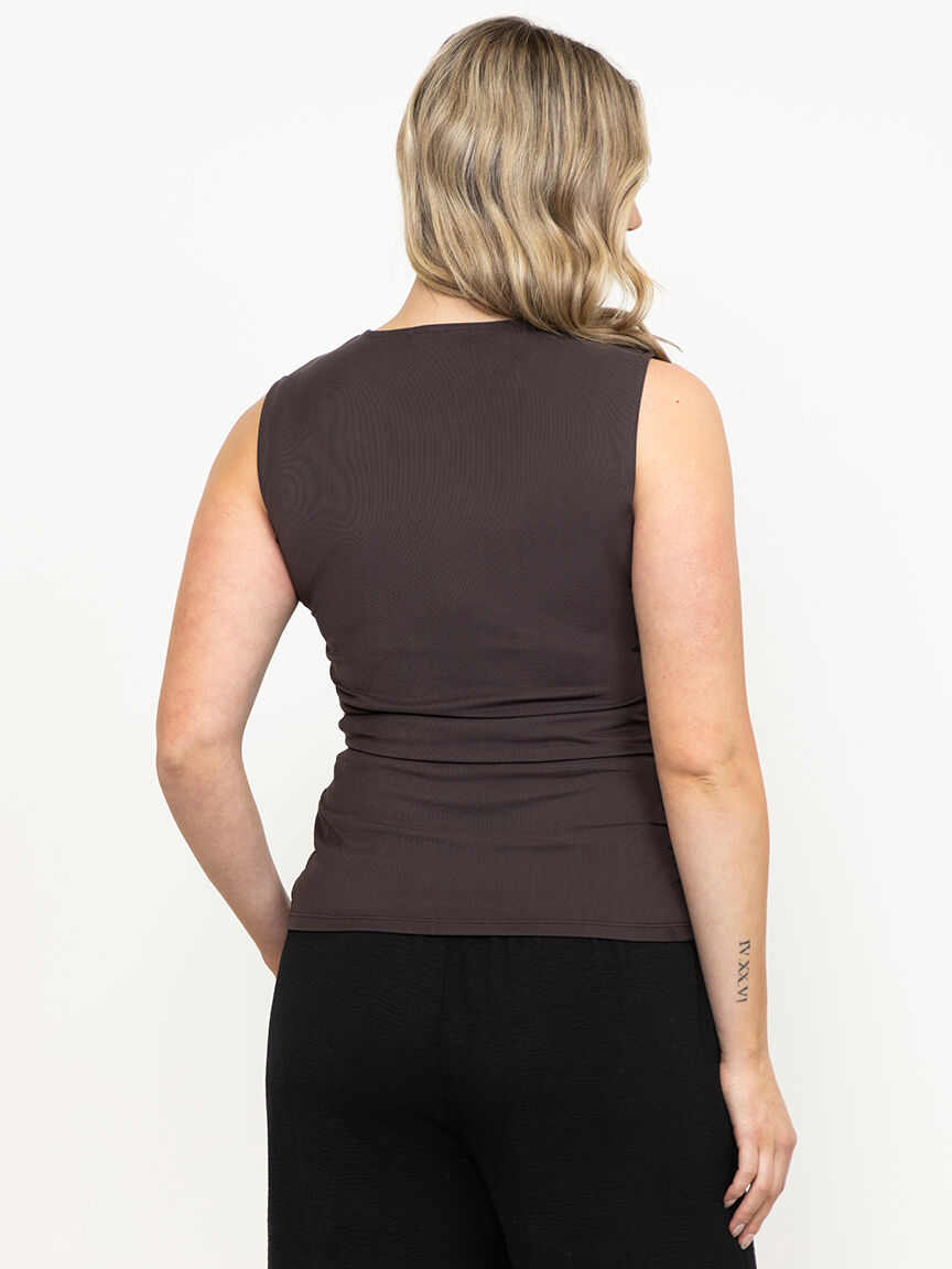 Women's Mesh Side Ruched Tank