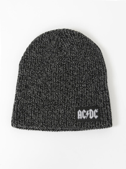 Men's ACDC Patch Rib Knit Beanie Image 1