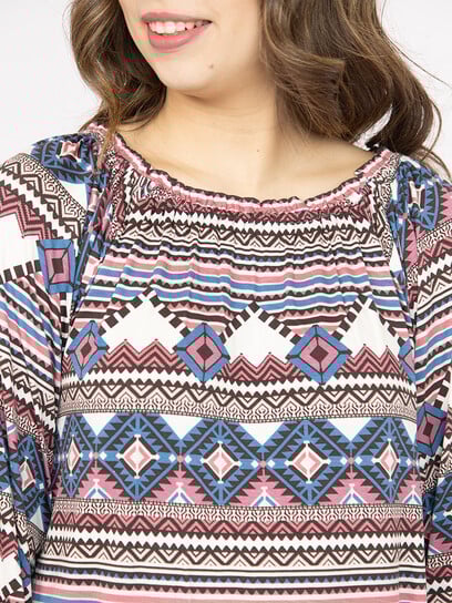 Women's Geo Peasant Top Women's Geo Peasant Top