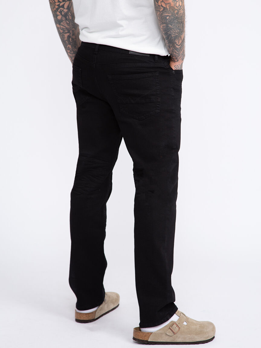 Men's Black Relaxed Straight Jeans