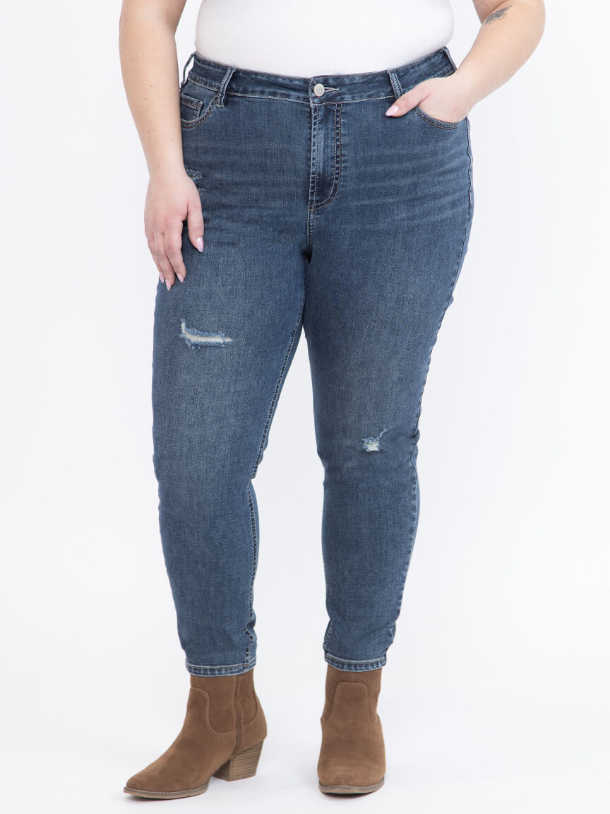 Women's Destroyed Ankle Skinny Jeans