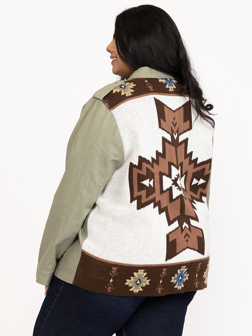 Women's Chore Coat with Knit Back