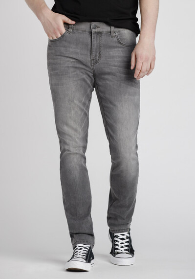 Men's Stone Grey Skinny Jeans Image 1