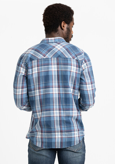 Men's Roll Sleeve Plaid Shirt Image 2
