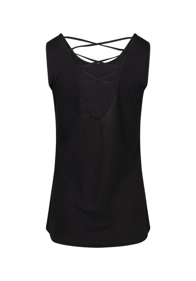 Women's Camping Hair Cage Back Tank Image 3