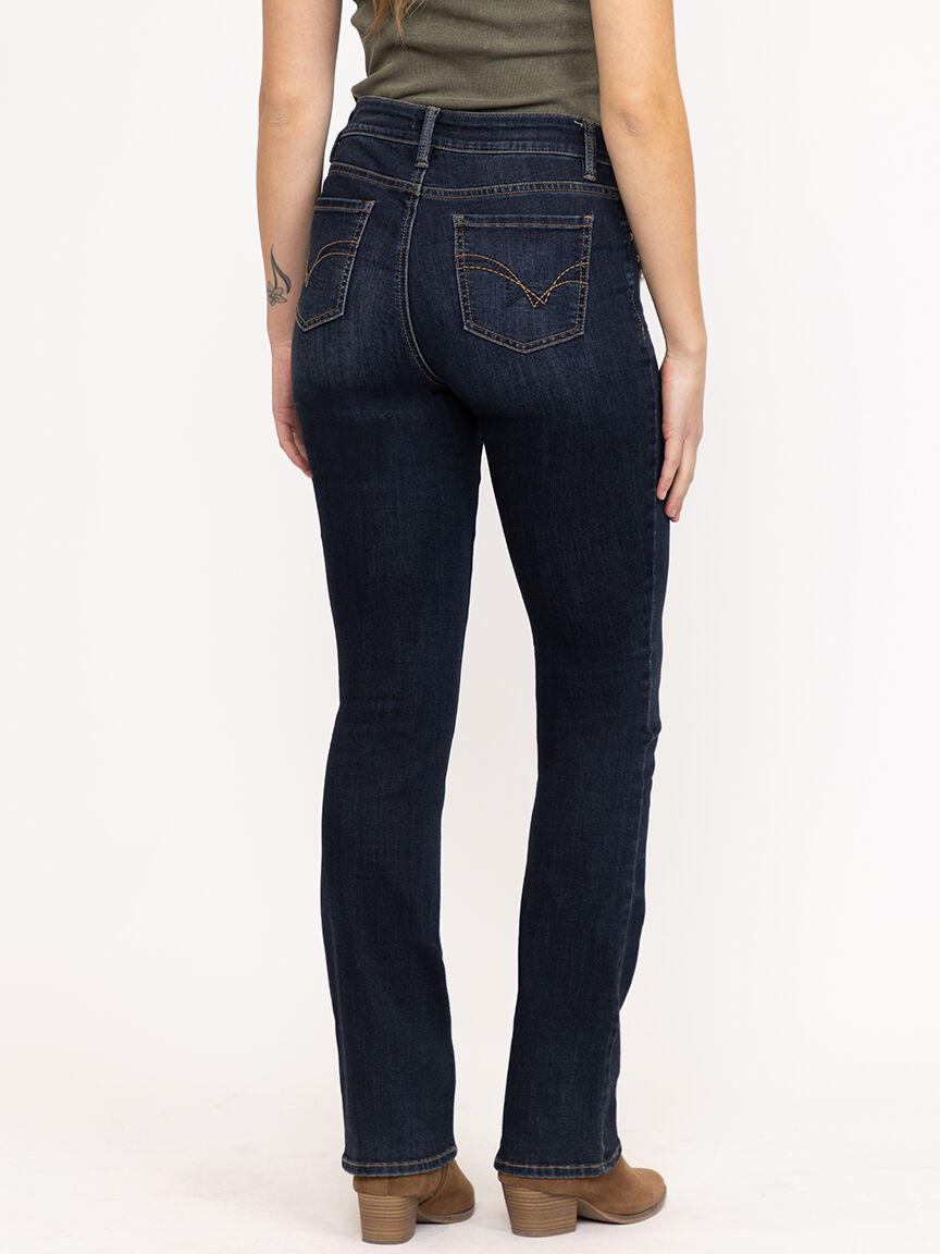 Women's Dark Wash Baby Boot Jeans