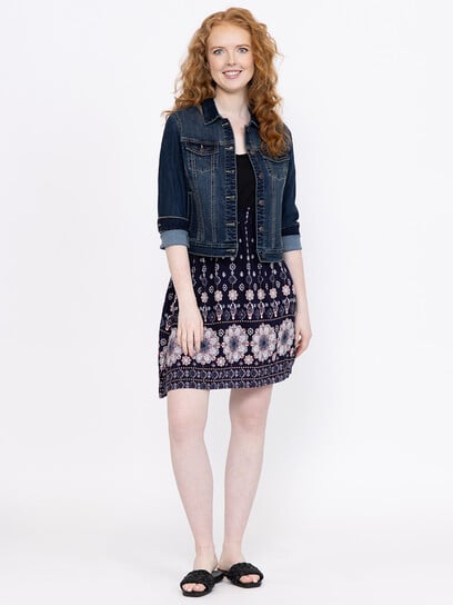 Women's Border Print Tank Dress Women's Border Print Tank Dress