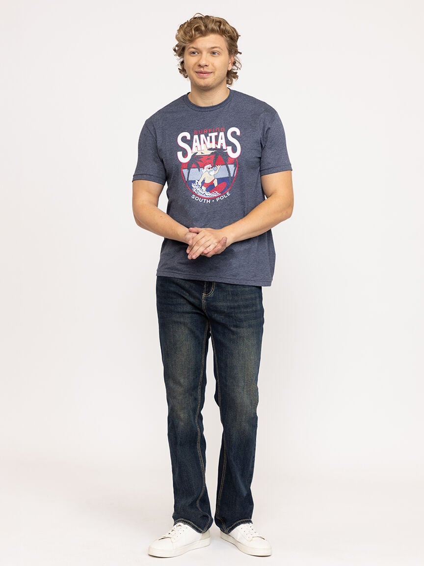 Men's Surfing Santa Tee