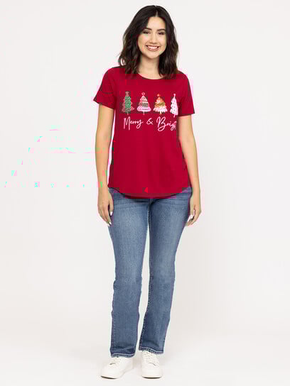 Women's Merry & Bright Crew Neck Tee Women's Merry & Bright Crew Neck Tee