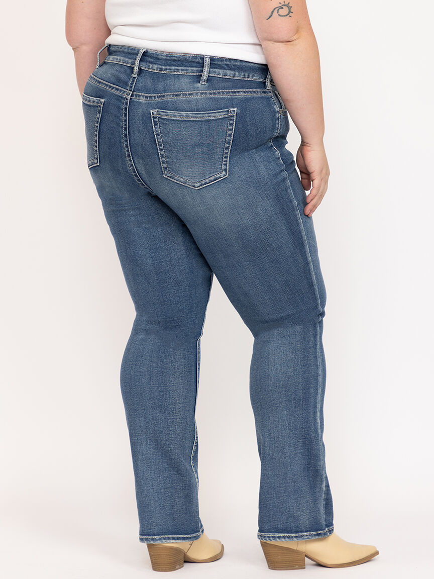 Women's Plus Medium Wash Baby Boot Jeans