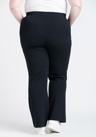 Women's Plus High Rise Black Crepe Knit Wide Leg Pant Women's Plus High Rise Black Crepe Knit Wide Leg Pant Image 5
