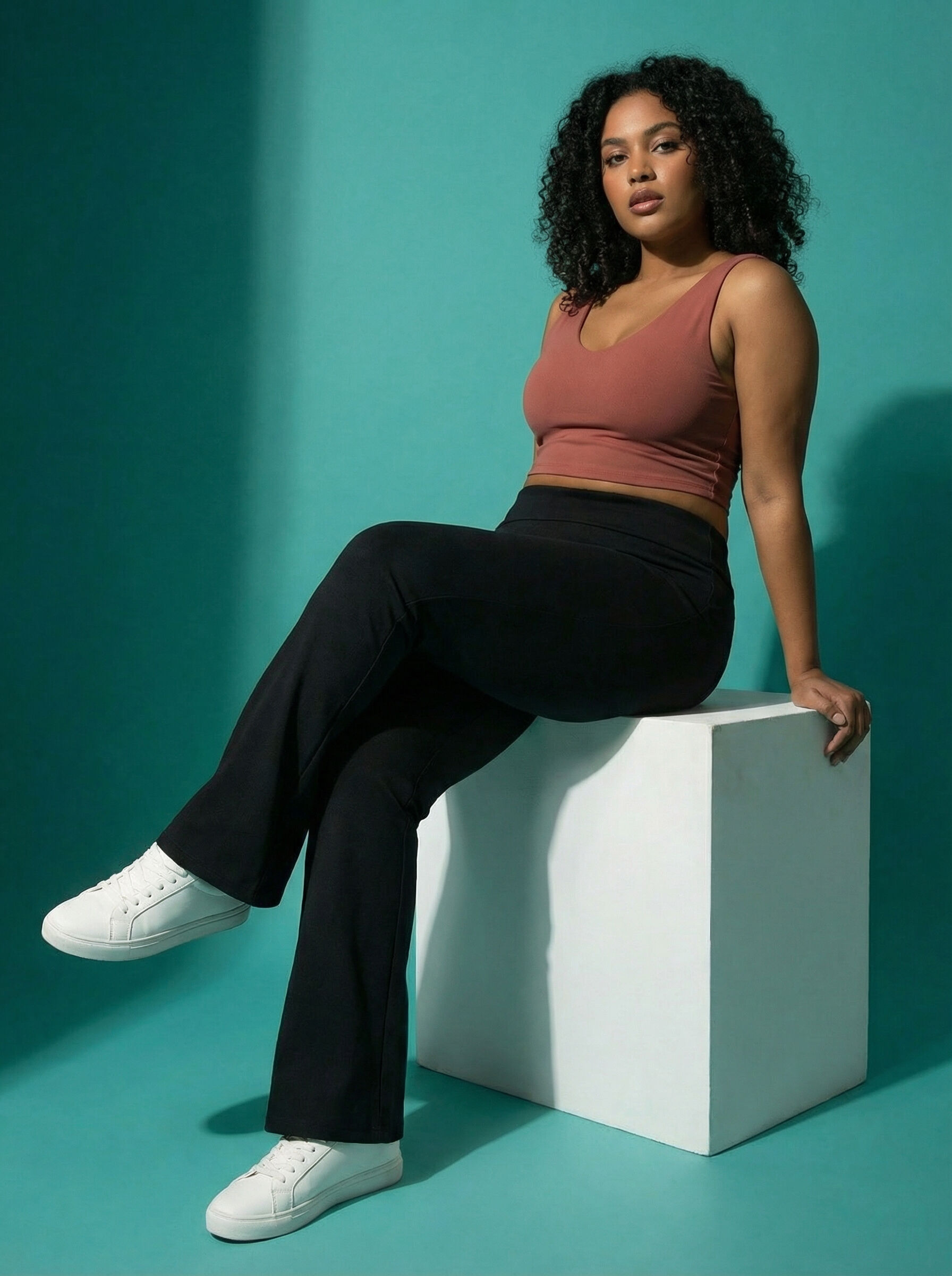 Women's Fold Over Waist Yoga Pant