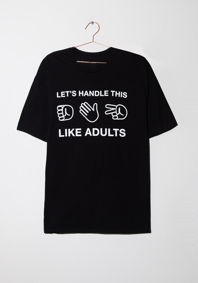Men's Let's Handle This Like Adults Tee Image 4