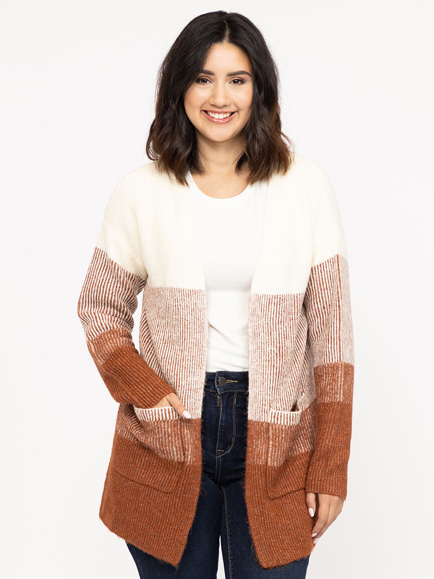 Women's Colour Block Cardigan