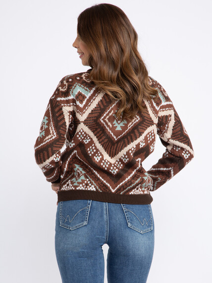 Women's Geometric Sweater Image 4