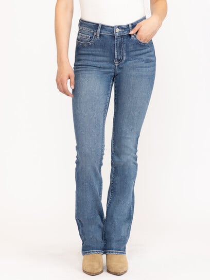 Women's Medium Wash Baby Boot Jeans Women's Medium Wash Baby Boot Jeans