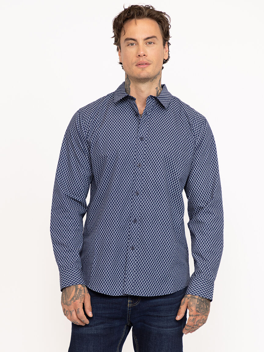 Men's Diamond Print Shirt