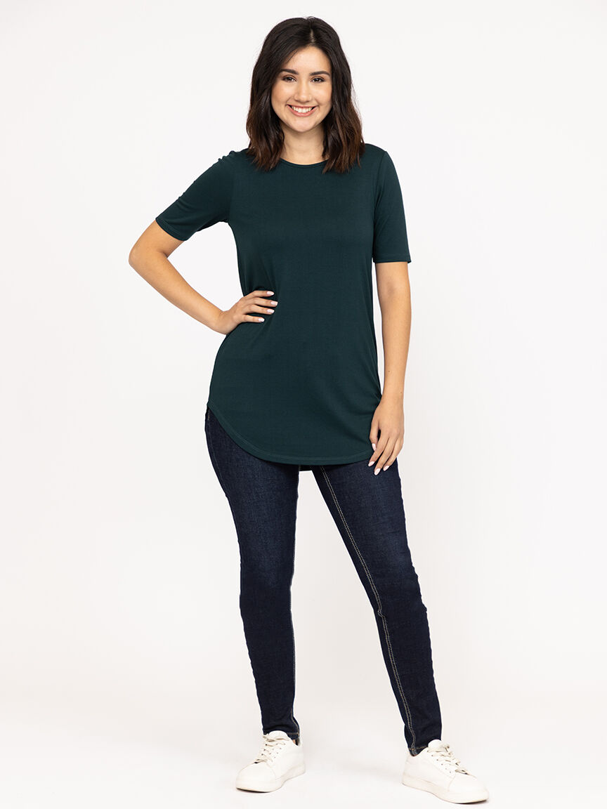 Women's Crew Neck Legging Tunic Tee
