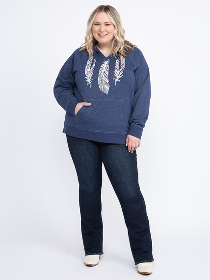 Women's Feather Popover Hoodie Image 2