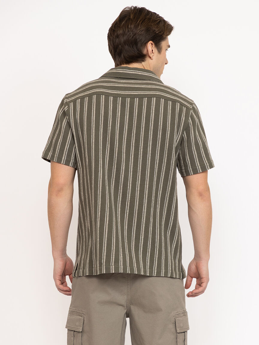 Men's Textured Stripe Shirt