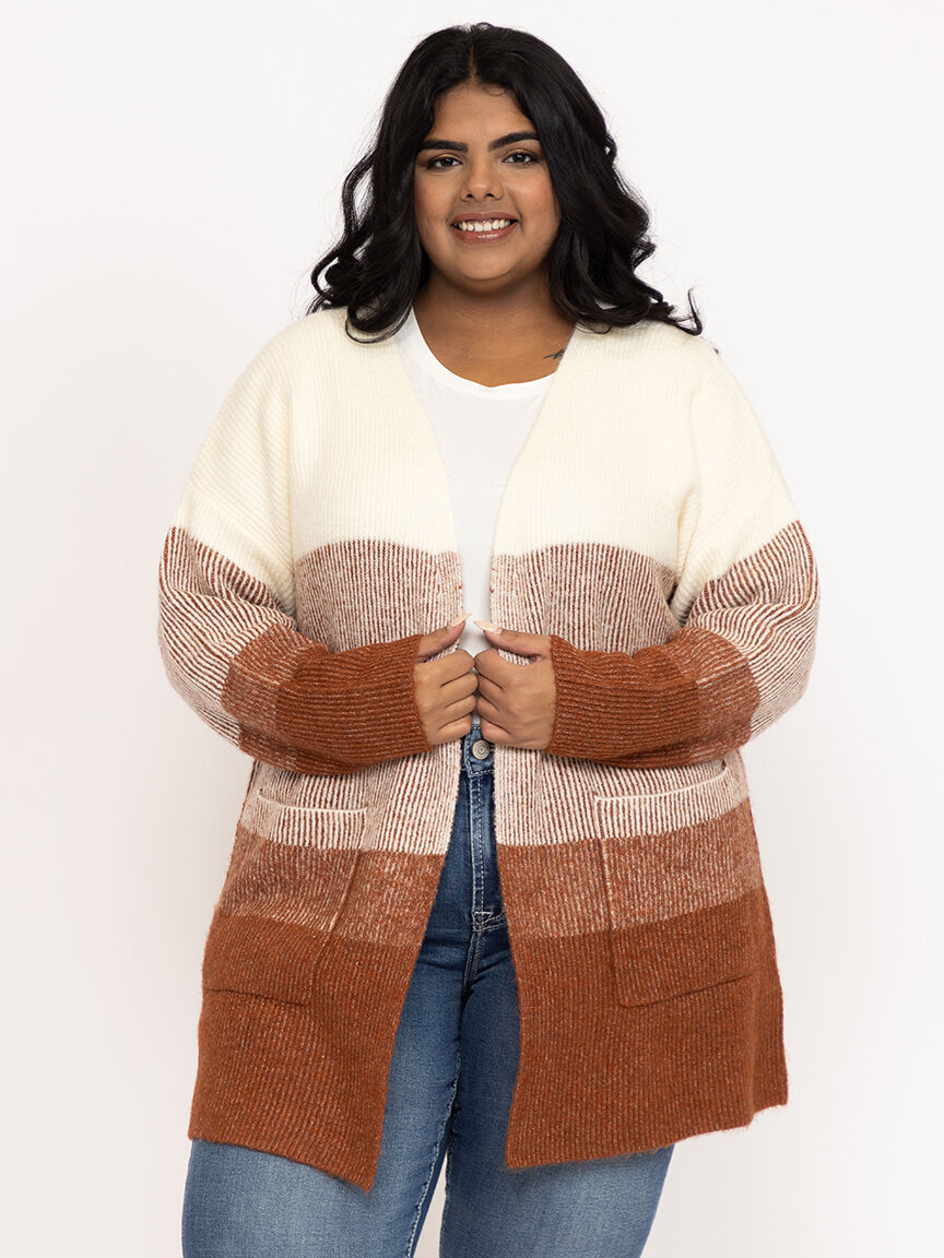 Women's Colour Block Cardigan