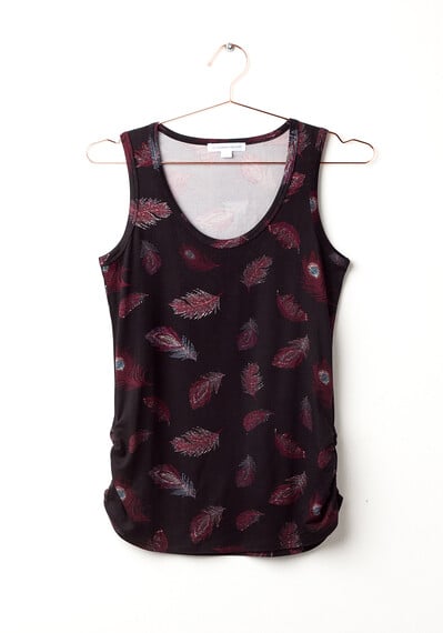 Women's Feather Side Ruched Tank Image 4