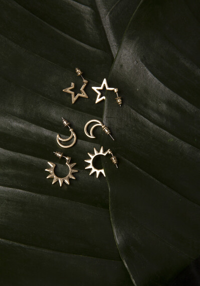 Celestial Gold Earring 3 Pk Celestial Gold Earring 3 Pk Image 2