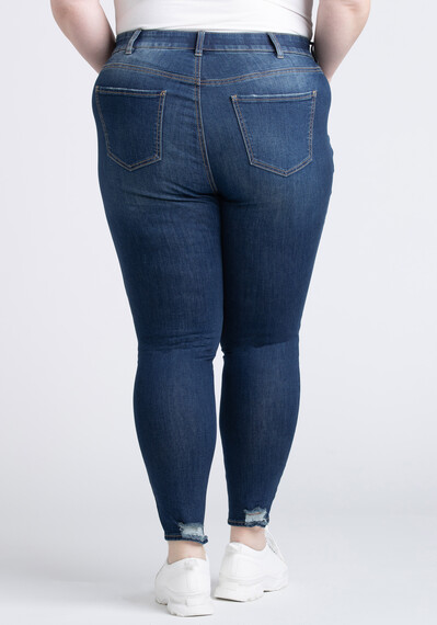 Women's Plus Rip & Repair Skinny Jeans Image 2