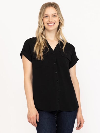 Women's Button Front Blouse Women's Button Front Blouse