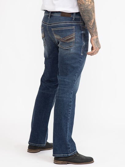 Men's Medium Blue Classic Boot Jeans Men's Medium Blue Classic Boot Jeans
