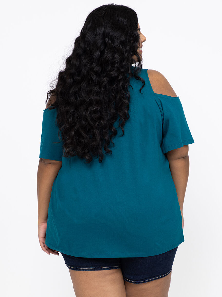Women's Relaxed Cold Shoulder Tee