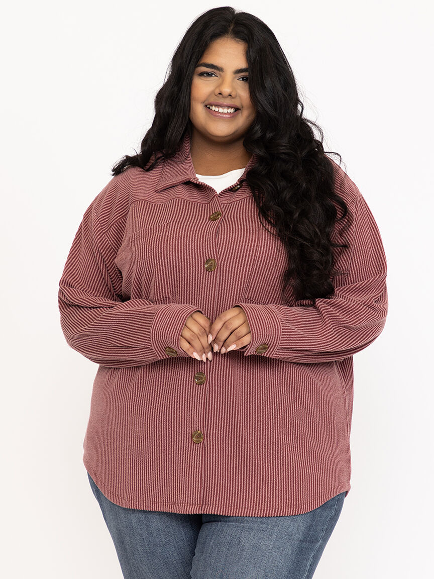 Women's Two Tone Button Front Shirt