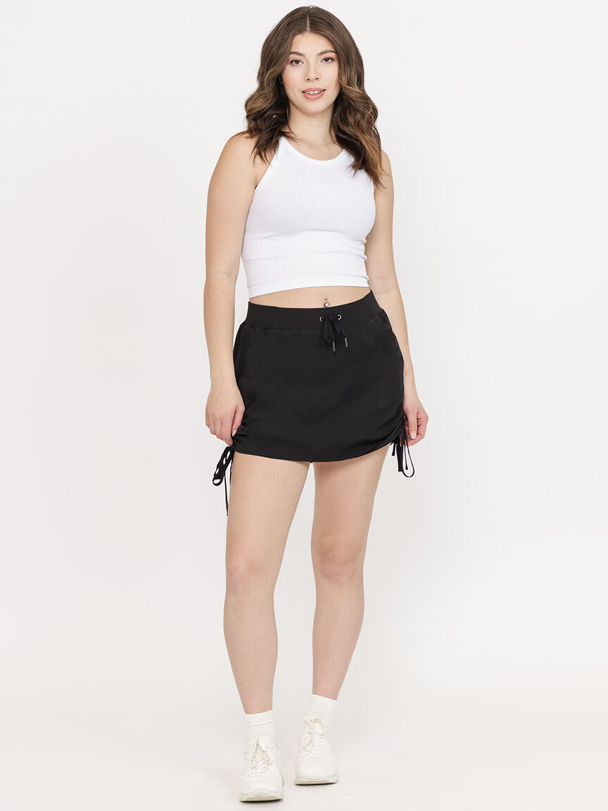 Women's Ruched Hybrid Skort