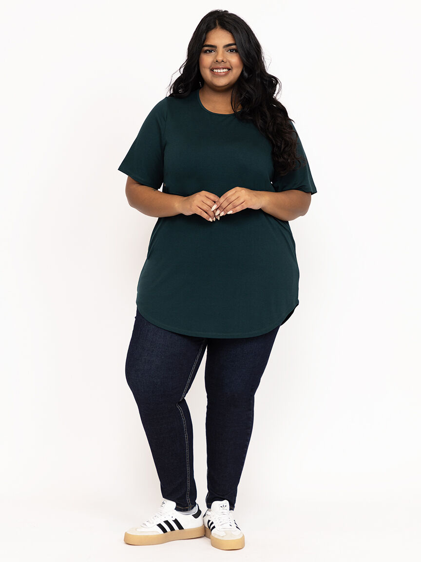 Women's Crew Neck Legging Tunic Tee