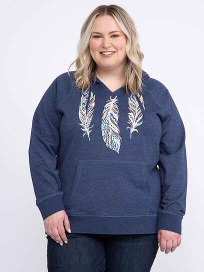 Women's Feather Popover Hoodie